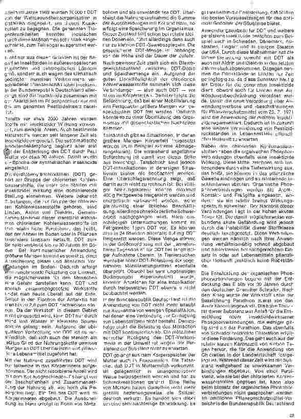 Vorschauseite 2: Einfluß der Ernährung auf Gesundheit und Leistungsfähigkeit 20. Folge: Rückstände in Lebensmitteln pflanzlicher Herkunft