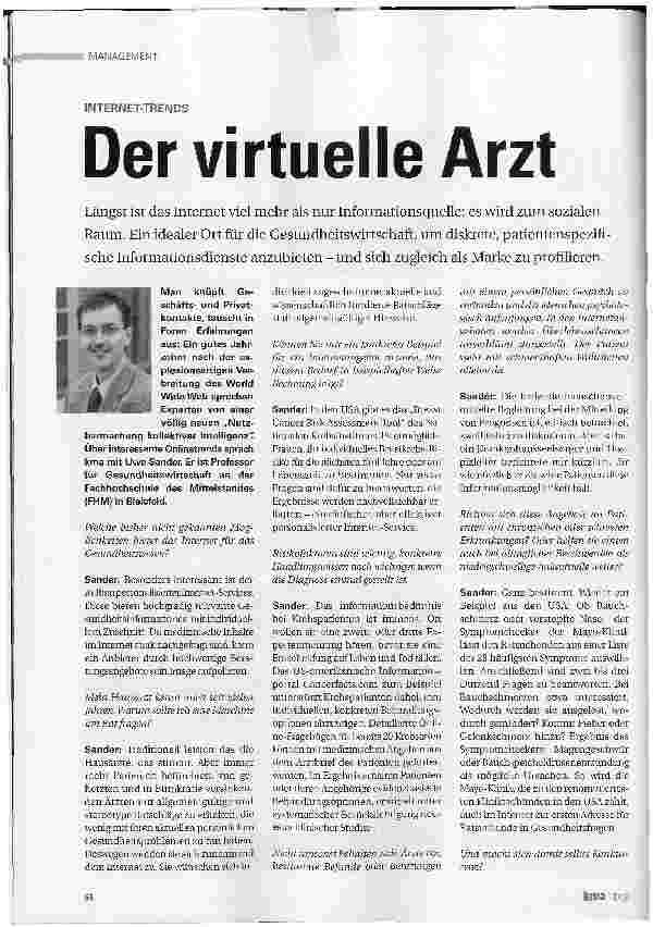 Vorschauseite 1: Der virtuelle Arzt