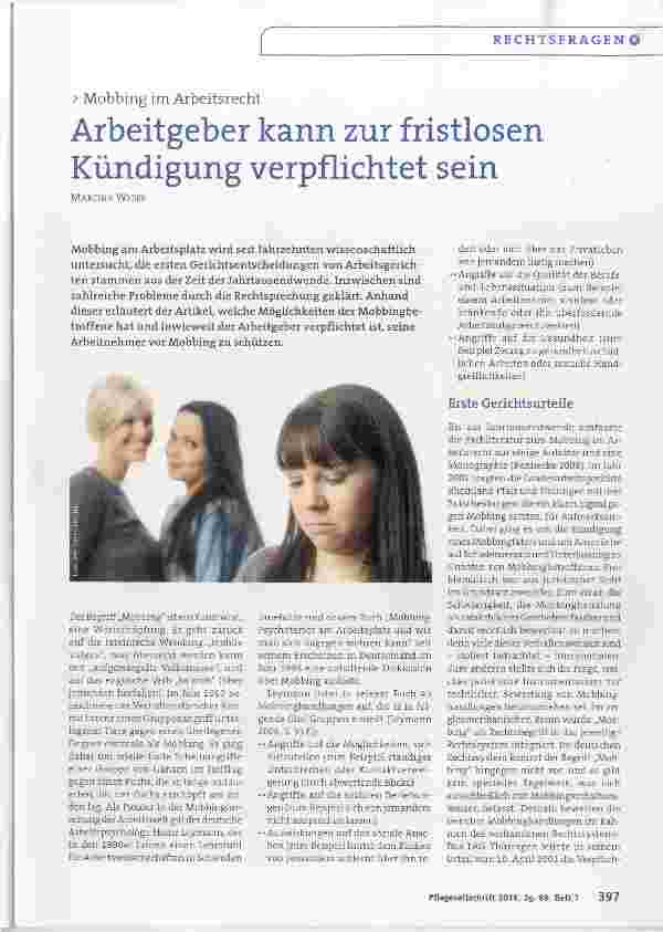 Vorschauseite 1: Arbeitgeber kann zur fristlosen Kündigung verpflichtet sein
