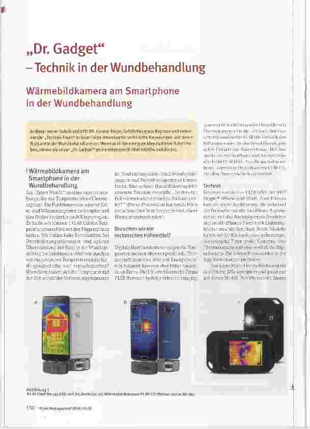 Vorschauseite 1: „Dr. Gadget“ -Technik in der Wundbehandlung Wärmebildkamera am Smartphone in der Wundbehandlung