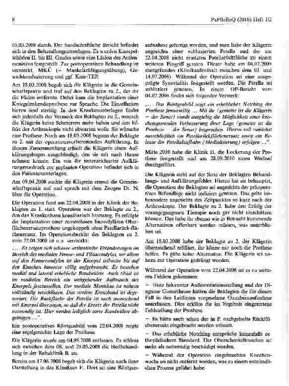 Vorschauseite 2: Erhöhte Anforderungen an die ärztliche Selbstbestimmungsaufklärung