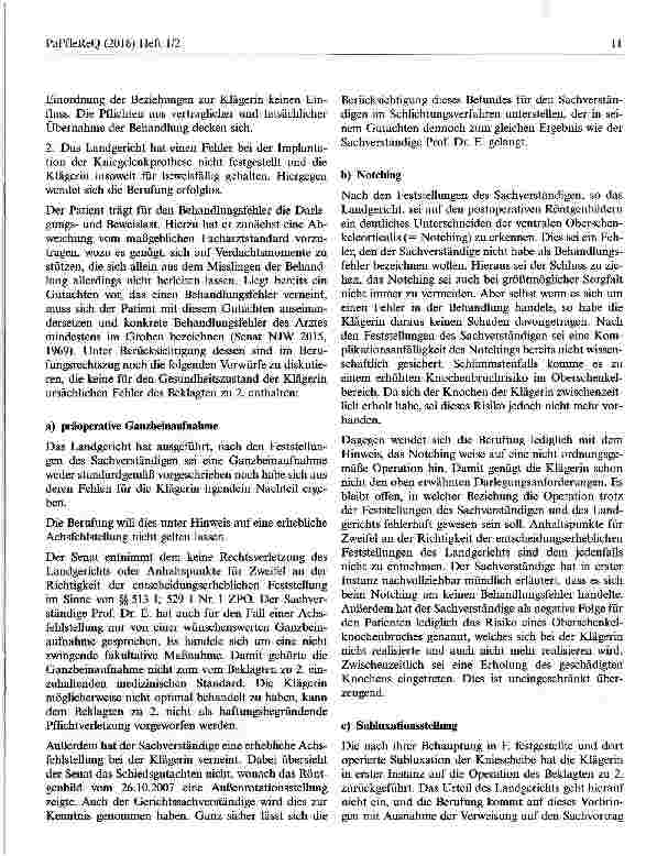 Vorschauseite 5: Erhöhte Anforderungen an die ärztliche Selbstbestimmungsaufklärung