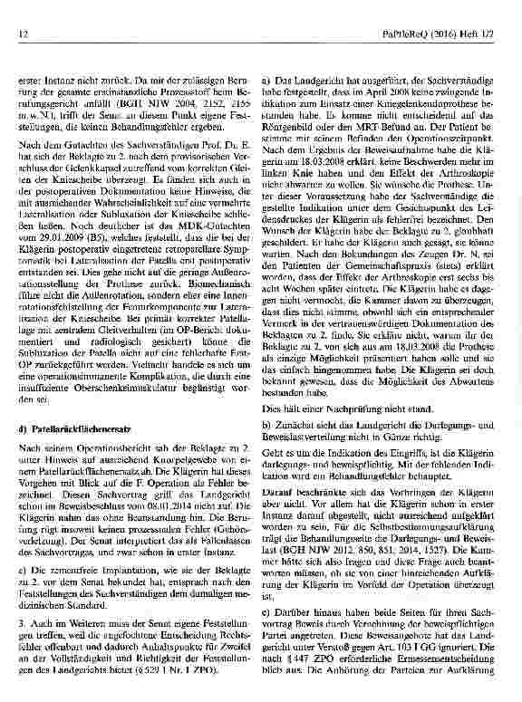 Vorschauseite 6: Erhöhte Anforderungen an die ärztliche Selbstbestimmungsaufklärung