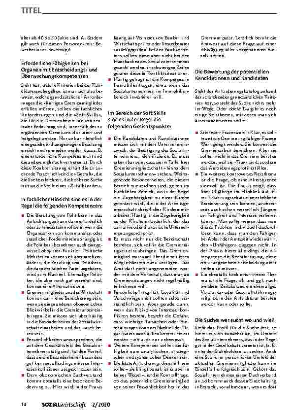 Vorschauseite 2: Gedanken zu einer oft schwierigen Aufgabe