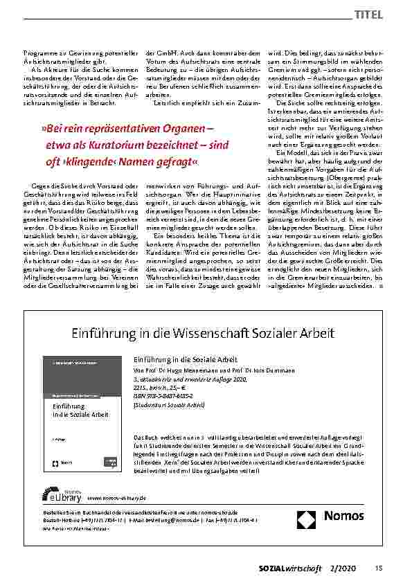 Vorschauseite 3: Gedanken zu einer oft schwierigen Aufgabe