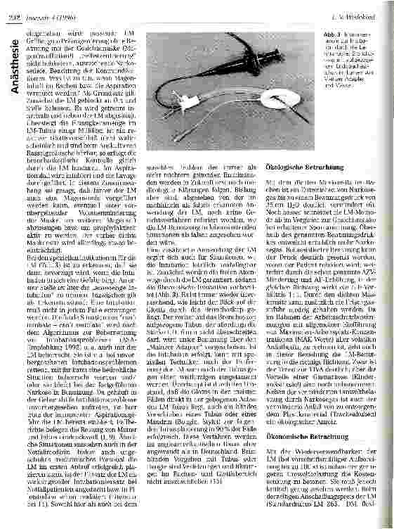 Vorschauseite 5: Die Larynxmaske - Praktische Betrachtungen