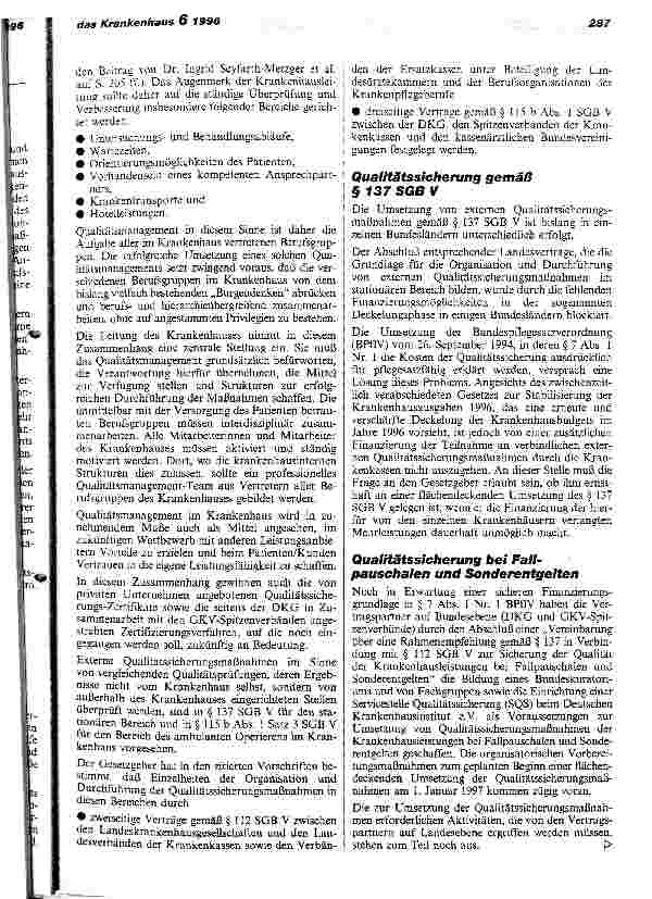 Vorschauseite 2: Qualitätssicherung im Krankenhaus