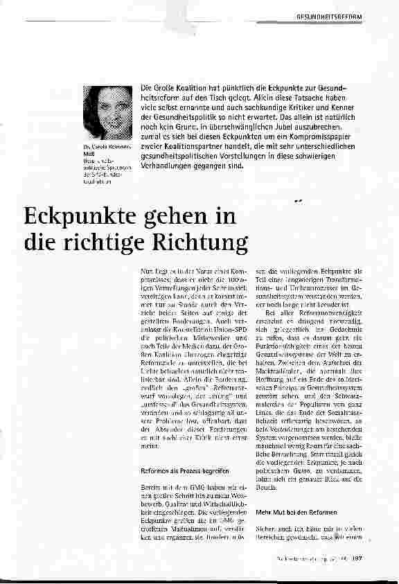 Vorschauseite 1: Eckpunkte gehen in die richtige Richtung