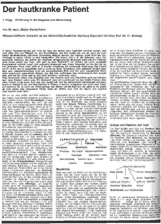 Vorschauseite 1: Der hautkranke Patient 1. Folge: Einführung in die Diagnose und Behandlung
