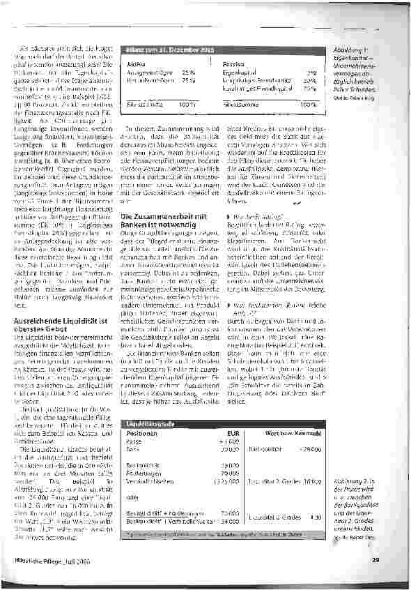 Vorschauseite 2: Das Unternehmen Pflegedienst auf finanziell stabile Füße stellenOberstes Gebot: immer flüssig bleiben