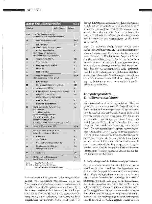 Vorschauseite 3: WeaningEntwöhnung nach Protokoll