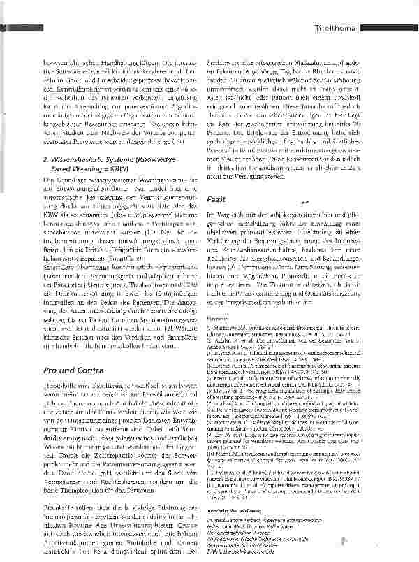 Vorschauseite 4: WeaningEntwöhnung nach Protokoll