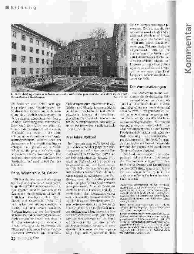 Vorschauseite 2: Private Fachhochschule lanciert
