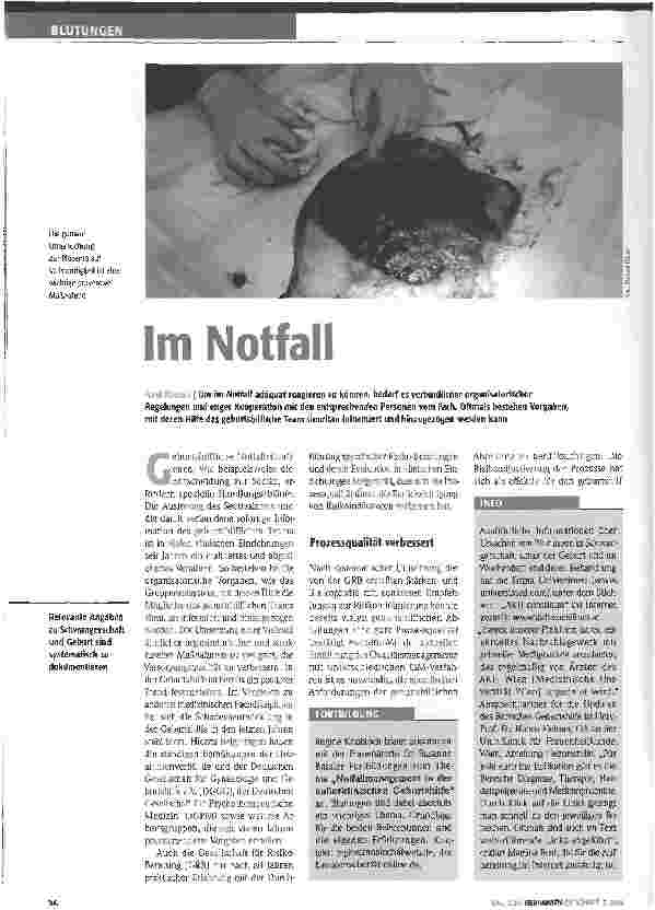 Vorschauseite 1: Im Notfall
