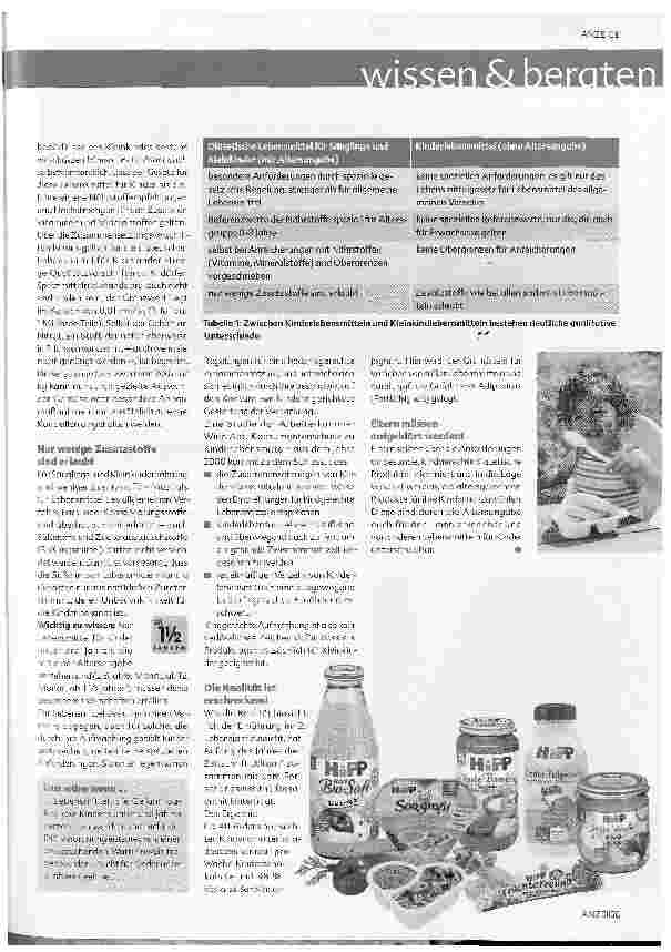Vorschauseite 2: Lebensmittel für die Kleinsten gelten andere Gesetze