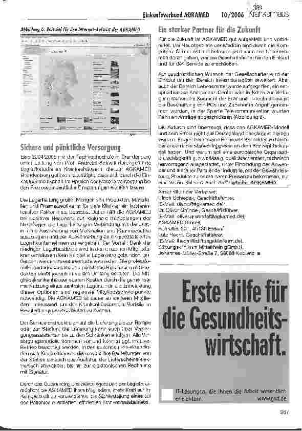 Vorschauseite 5: Mit einer Idee auf Erfolgskurs: AGKAMED