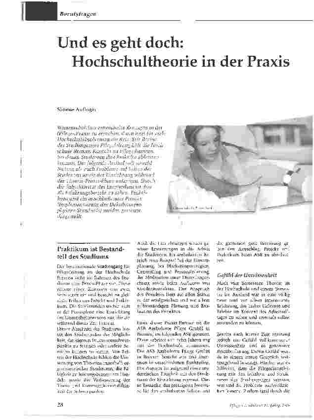 Vorschauseite 1: Und es geht doch: Hochschultheorie in der Praxis