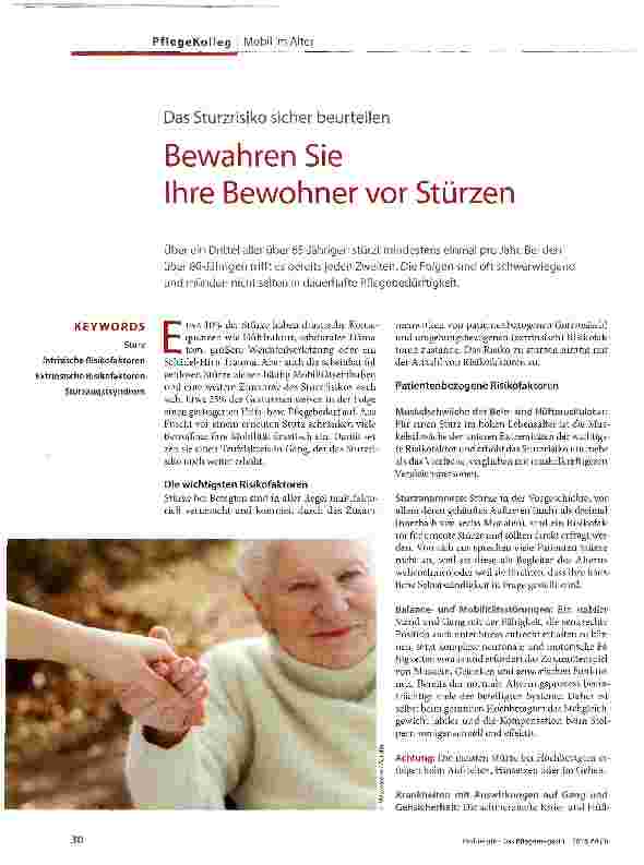Vorschauseite 1: Bewahren Sie Ihre Bewohner vor Stürzen