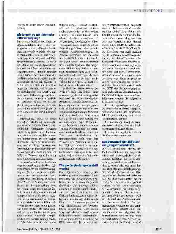 Vorschauseite 2: Gegen Unterund Überversorgung