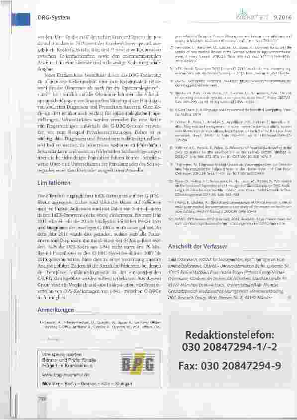 Vorschauseite 6: Einführung und Umsetzung neuer OPS-Kodes in der klinischen Routinekodierung