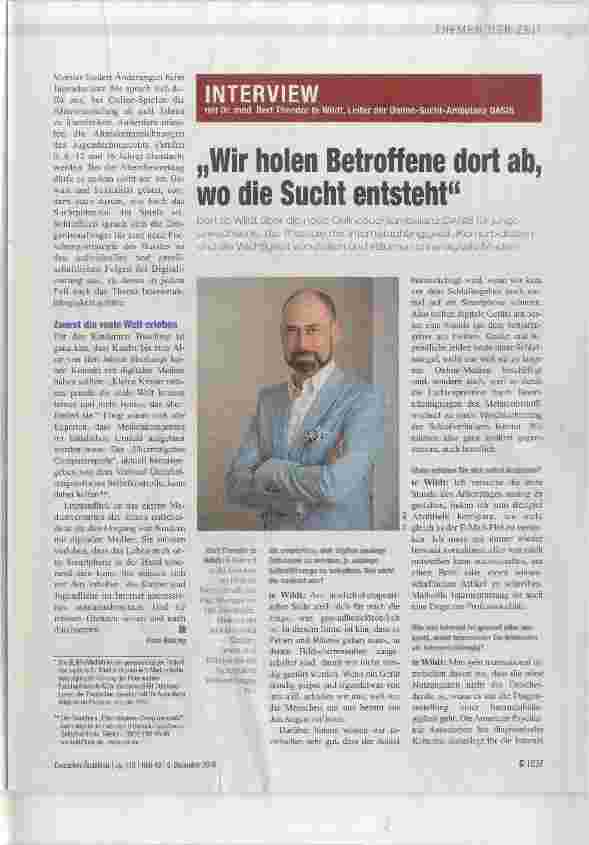 Vorschauseite 1: Wir holen Betroffene dort ab, wo die Sucht entsteht
