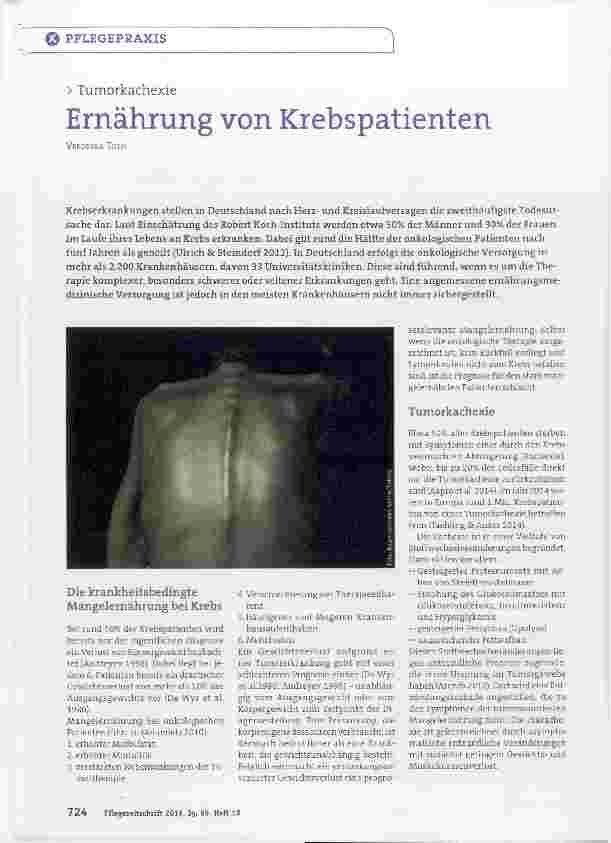 Vorschauseite 1: Ernährung von Krebspatienten