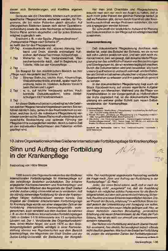 Vorschauseite 4: Pflegeplanung, Pflegedokumentation Hilfreiche Gedanken zur Einführung auf Station