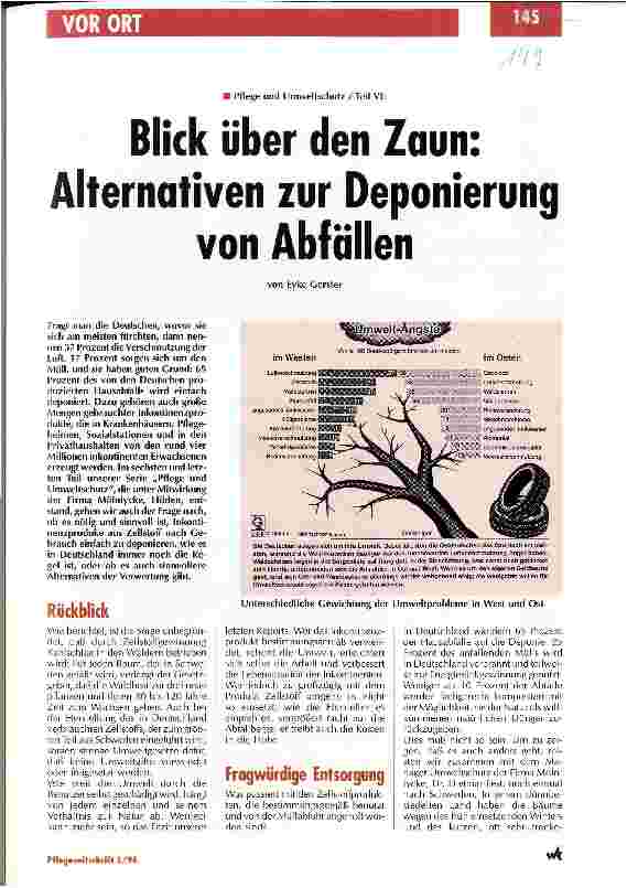 Vorschauseite 1: Blick über den Zaun: Alternativen zur Deponierung von Abfällen Pflege und Umweltschutz Teil 6