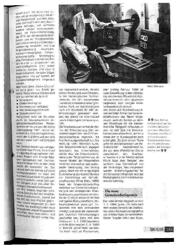 Vorschauseite 2: Ohne Privatisierung gäbe es weder MR noch CT an den Esslinger Kliniken Für und Wider eines Modells - die Sicht eines Anbieters, der gleichzeitig Chefarzt des Krankenhauses ist.