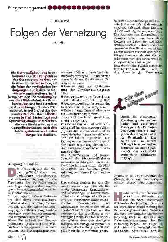 Vorschauseite 1: Folgen der Vernetzung 1. Teil