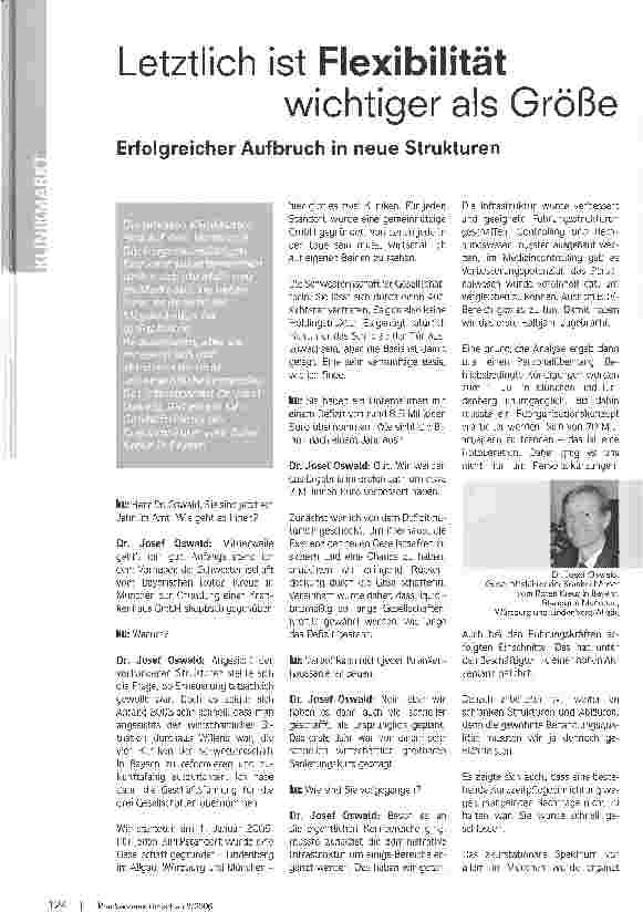 Vorschauseite 1: Letztlich ist Flexibilität wichtiger als GrößeErfolgreicher Aufbruch in neue Strukturen