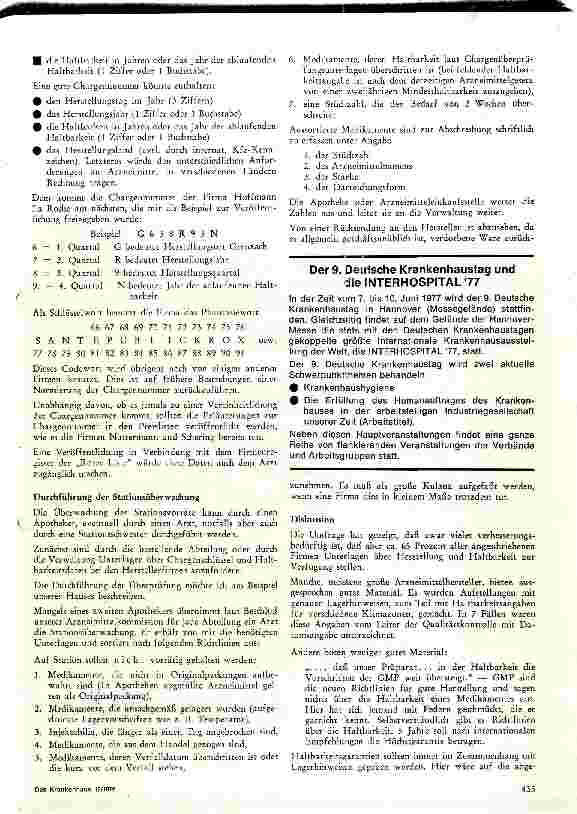 Vorschauseite 4: Überwachung der Arzneimittelvorräte auf den Stationen der Krankenhäuser