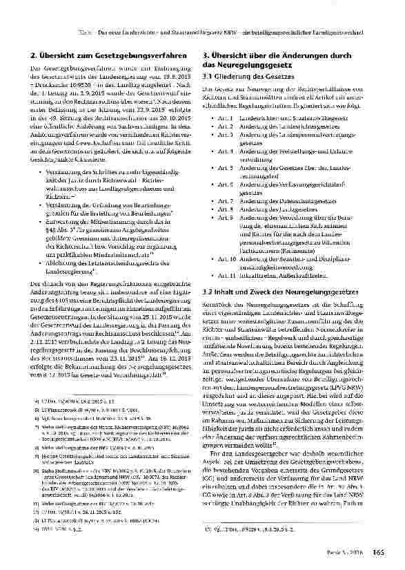 Vorschauseite 2: Das neue Landesrichterund Staatsanwältegesetz NRW ein beteiligungsrechtlicher Paradigmenwechsel