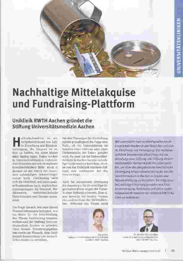 Vorschauseite 1: Nachhaltige Mittelakquise und Fundraising-Plattform