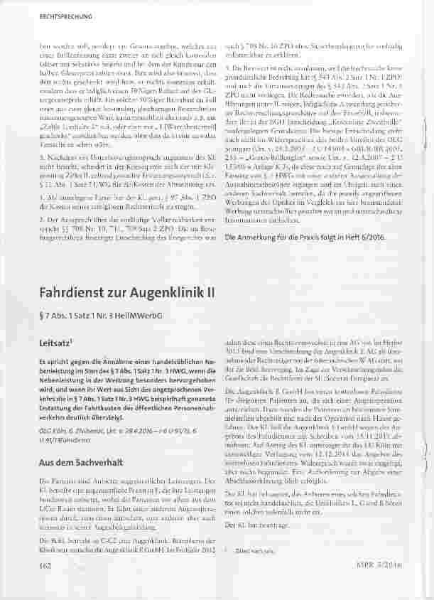 Vorschauseite 1: Fahrdienst zur Augenklinik II
