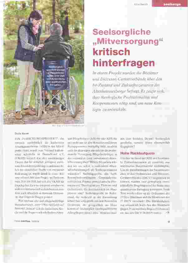 Vorschauseite 1: Seelsorgliche „Mitversorgung“ kritisch hinterfragen