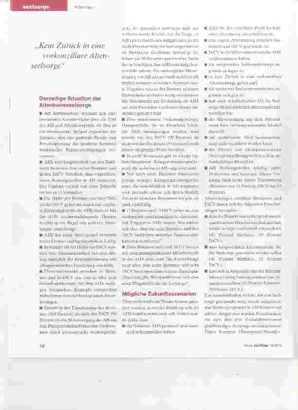 Vorschauseite 2: Seelsorgliche „Mitversorgung“ kritisch hinterfragen
