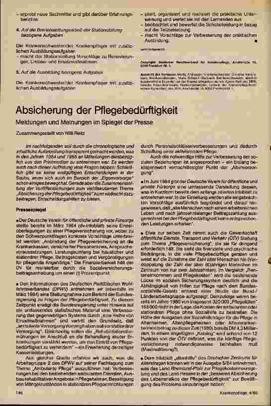 Vorschauseite 2: Konzeption zur Betriebsgestaltung auf der Grundlage des Berufsbildes Krankenpflege des DBFK