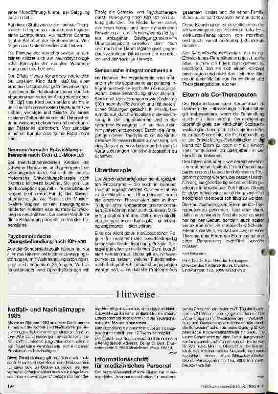 Vorschauseite 4: Aufgaben der Kinderkrankenschwester im Rahmen der Entwicklungs-Rehabilitation - Teil 3: Pflege und Therapie