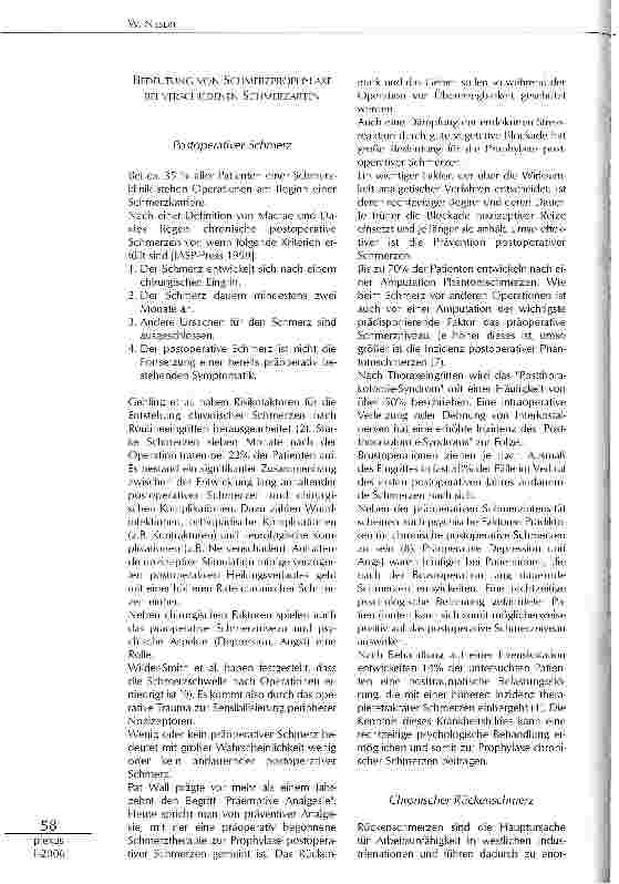 Vorschauseite 3: WARUM PROPHYLAXE CHRONISCHER SCHMERZEN?