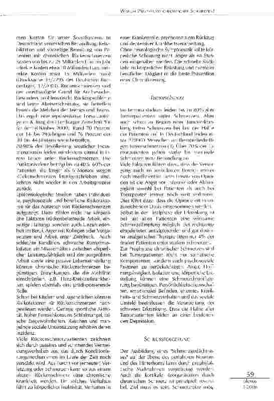 Vorschauseite 4: WARUM PROPHYLAXE CHRONISCHER SCHMERZEN?