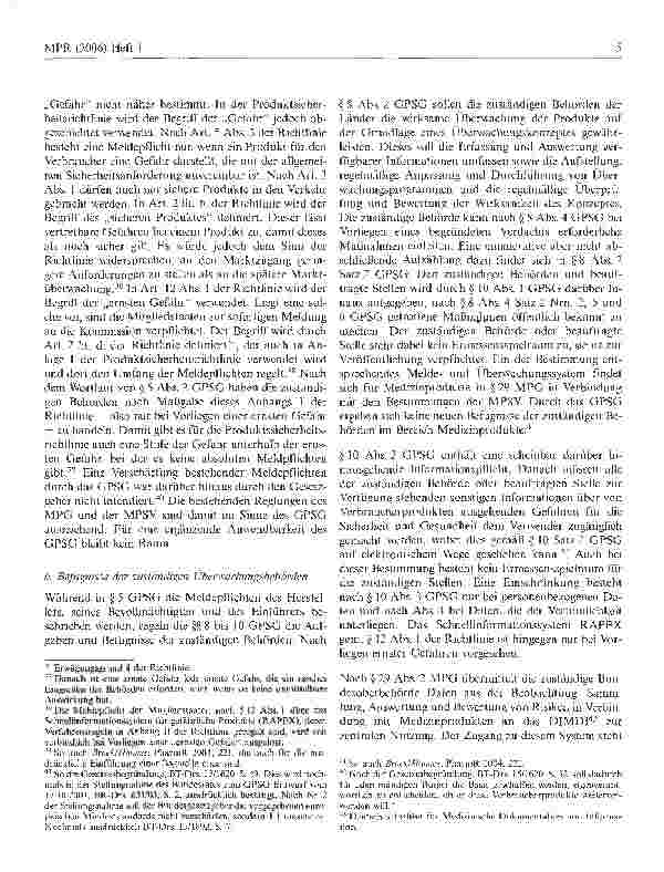 Vorschauseite 5: Ist das GPSG im Bereich der Medizinprodukte anwendbar?