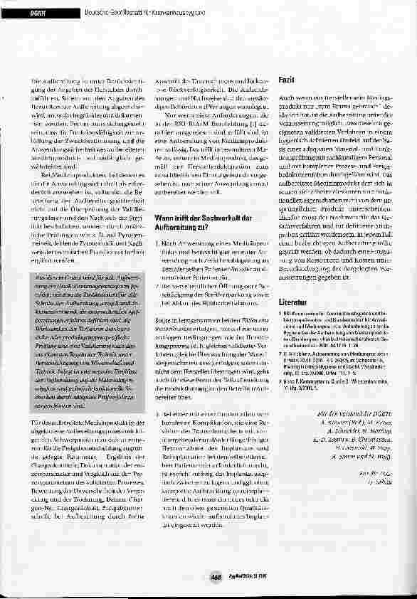 Vorschauseite 3: Ethische, hygienische und juristische Gesichtspunkte der Aufbereitung von Medizinprodukten
