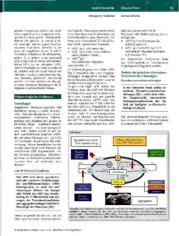 Vorschauseite 2: Hämostase im Schock Teil 3: Allgemeine Pathophysio-logie der Hämostase