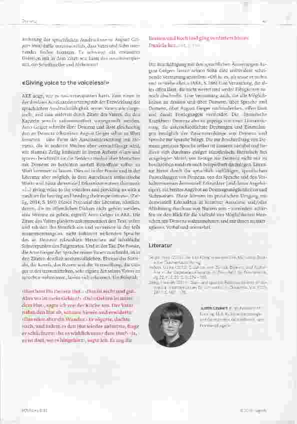 Vorschauseite 3: Demenz und Sprache - Ausdruck einer literarischen Krankheit