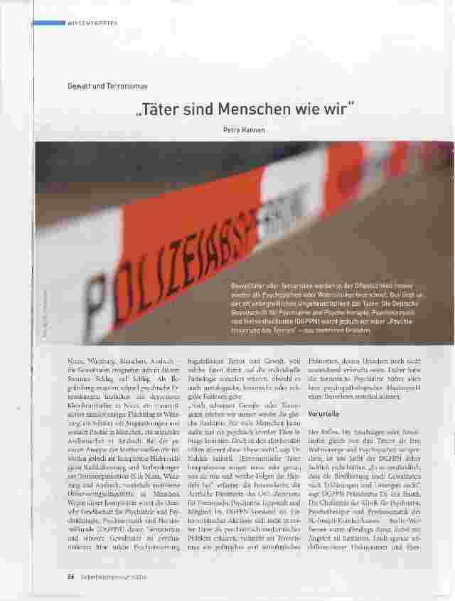 Vorschauseite 1: Täter sind Menschen wie wir