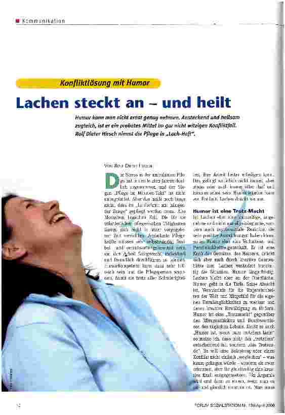 Vorschauseite 1: Lachen steckt an - und heilt