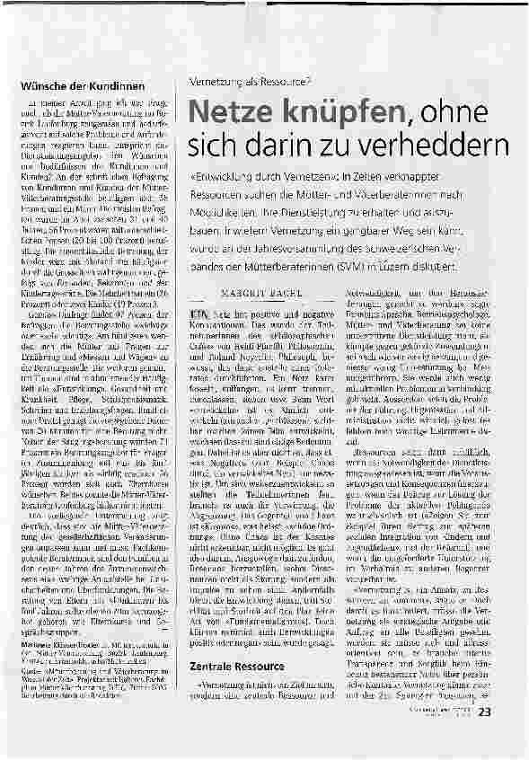 Vorschauseite 2: DienstleistungsangebotDem gesellschaftlichen Wandel anpassen