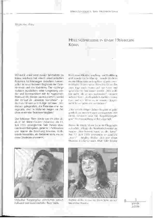 Vorschauseite 1: HEILUNGSPROZESSE IN EINEM 19JÄHRIGEN KOMA