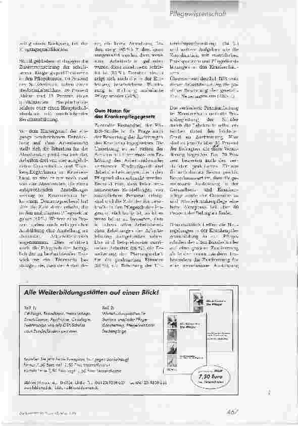 Vorschauseite 4: Im Fokus: PflegeschulenPflegeausbildungsstudie Deutschland (PABiS) zeigt hohe Akzeptanz der neuen Pflegeausbildung, 1. Teil